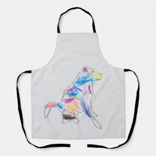 Tablier Apron d'art de Chien Arc-en-ciel