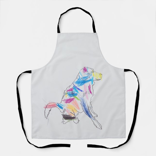Tablier Apron d'art de Chien Arc-en-ciel (Recto)