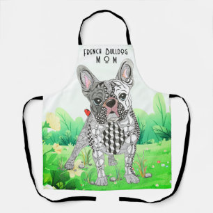 Tablier Apron de Bulldog français mignon et coloré