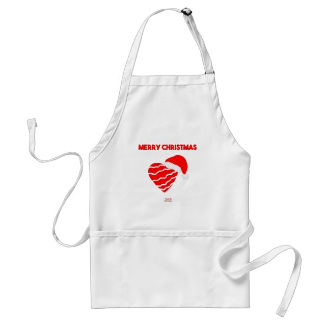 Tablier Apron de coeur de Noël Père Noël (Devant)