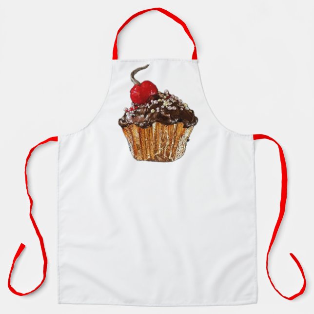 Tablier Apron de cupcake au chocolat (Recto)