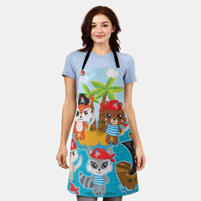 Tablier Apron de fête des pirates de l'équipage animal (Porté)