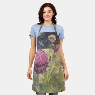 Tablier Apron de fleurs sauvages violettes