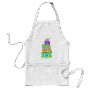 Tablier Apron de gâteau d'anniversaire - (Gâteau seuleme