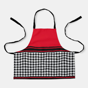 Tablier Apron de l'enfant de Black White Red Houndstooth