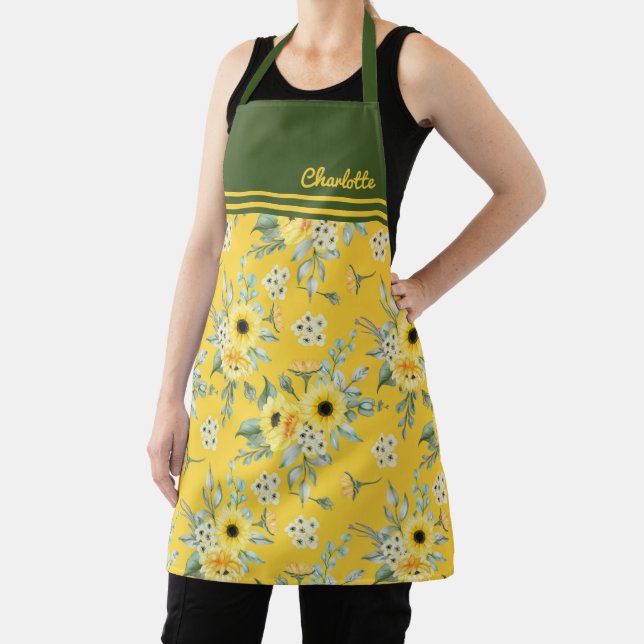 Tablier Apron de marguerite aux fleurs jaunes (Insitu)