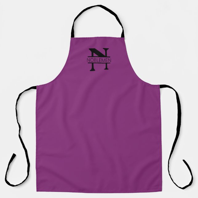Tablier Apron de monogramme personnalisé pourpre (Recto)