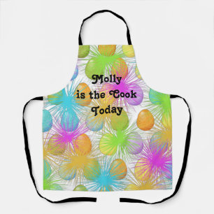 Tablier Apron de Pâques avec Oeufs et éclats de couleur vi