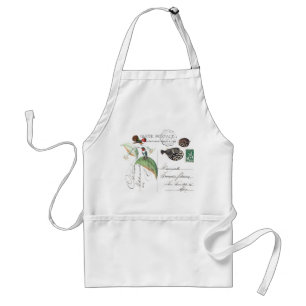 Tablier Apron de poisson de l'Ephémère française aux oisea