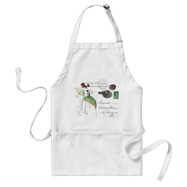 Tablier Apron de poisson de l'Ephémère française aux oisea (Devant)