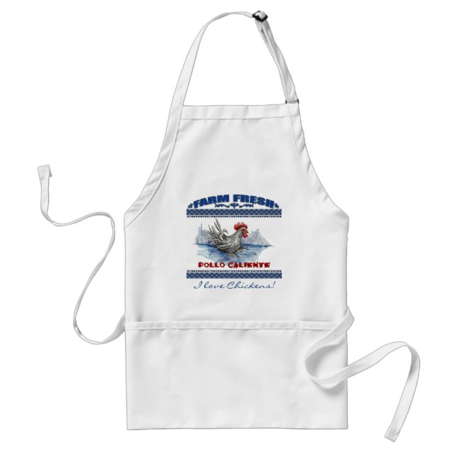 Tablier Apron de poulet - J'aime les poulets! (Devant)