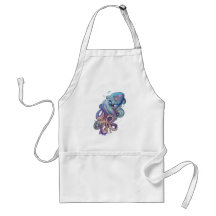 Apron de poulpe d'aquarelle