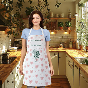 Tablier Apron de Whisperer Herbe Personnalisé avec Coeurs