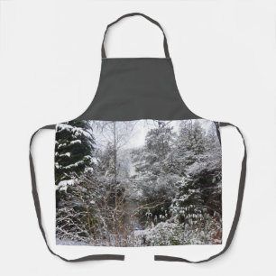 Tablier Apron des arbres neigeux