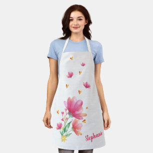 Tablier Apron des coeurs et des fleurs