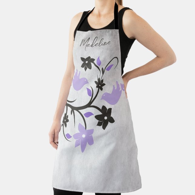 Tablier Apron des Lovebirds violets (Insitu)