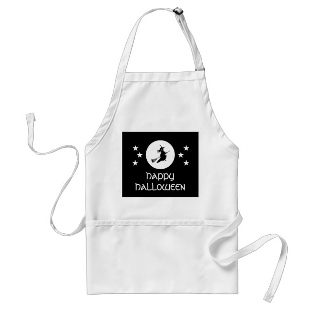 Tablier Apron d'Halloween, Noir (Devant)