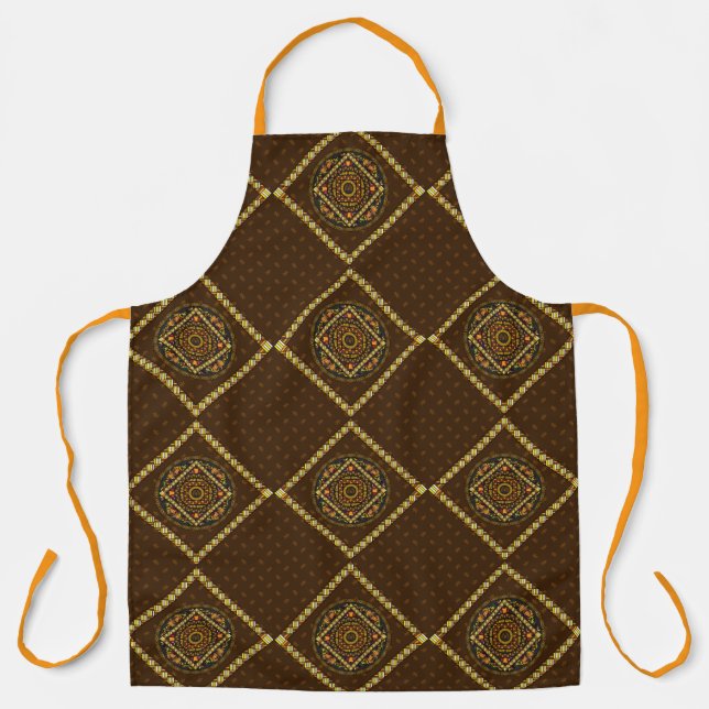Tablier Apron d'impression intégral des icônes Thanksgivin (Recto)