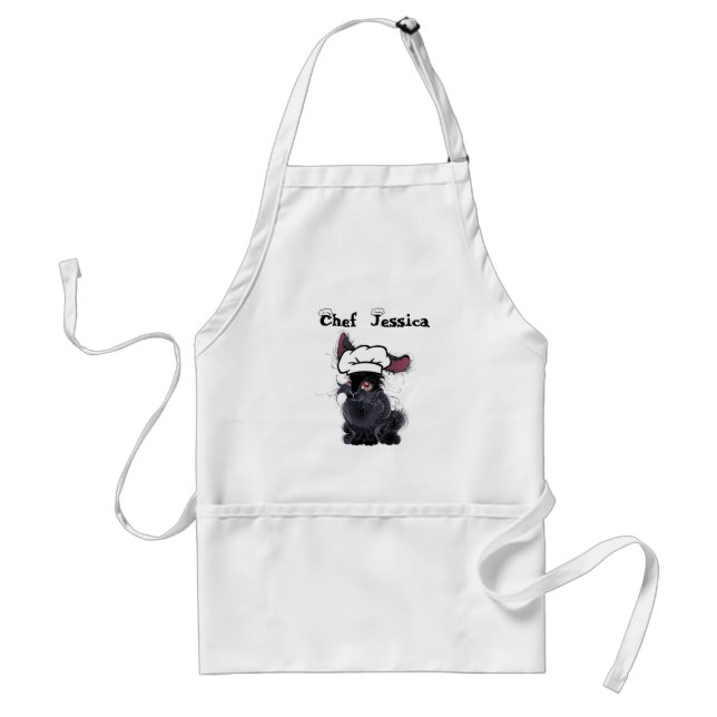Tablier Apron du chef lapin noir (Devant)