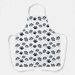 Tablier Apron du Motif des animaux gris-noir