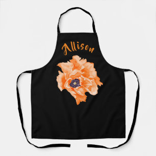 Tablier Apron du nom des femmes florales noires