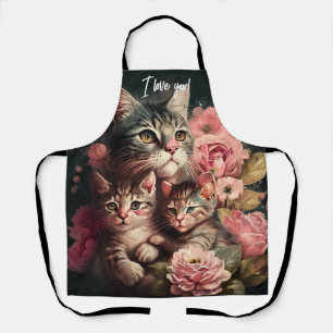 Tablier Apron femme Amoureux des chats mignonne pour la fê