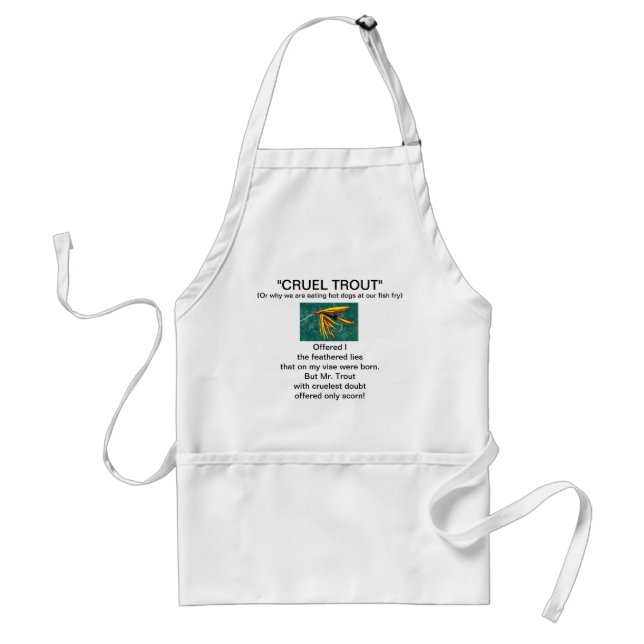 Tablier Apron "Firecracker Wet Fly Cruel Truite" (Devant)