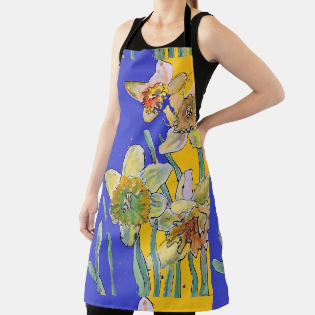Tablier Apron floral de la marine de la Daffodil (Insitu)