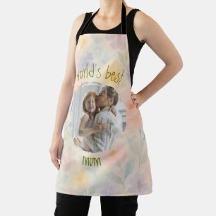Tablier Apron floral personnalisé 'World's Best Mom'