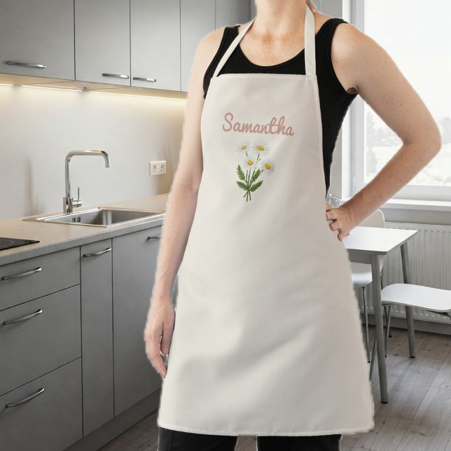 Tablier Apron for Women with Daisies (Créateur téléchargé)