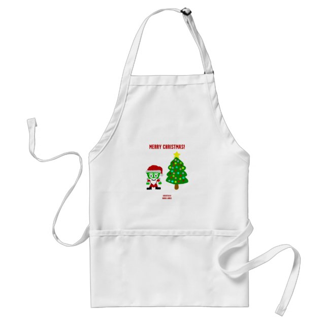 Tablier Apron FrankenCheese de Noël (Devant)