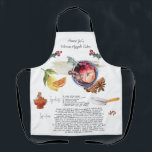 Tablier Apron Heirloom de recette illustrée| Cidre d'Apple<br><div class="desc">Pour un cadeau unique, faites cuire un lot de gâteries à partir de l'une des recettes précieuses de grand-mère, et offrez-en un avec un tablier d'honneur imprimé avec la même recette. Transformez les recettes manuscrites de votre mère, de votre grand-mère ou de vos tantes en tabliers magnifiques et sentimentaux pour...</div>
