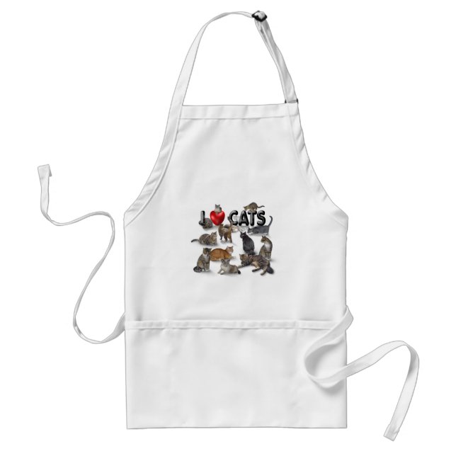 Tablier Apron "I love Cats" (Devant)