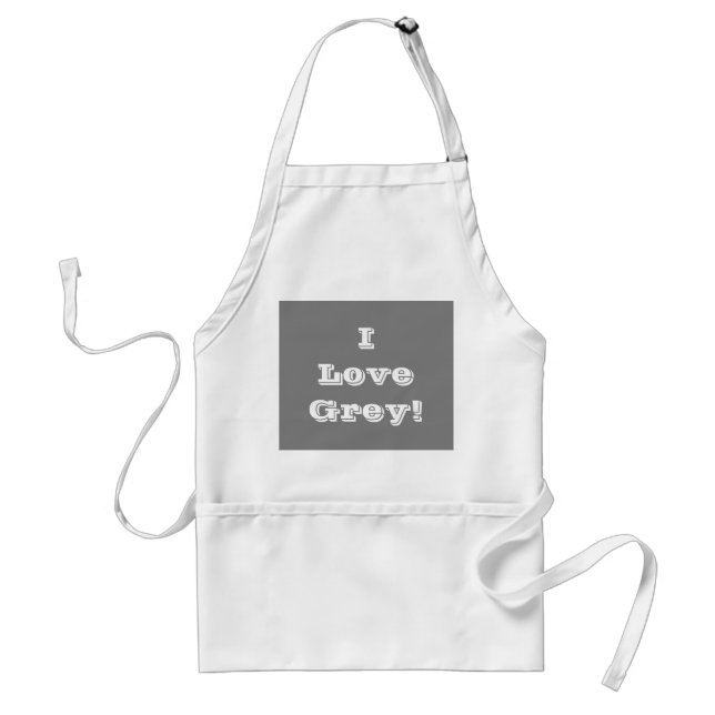 Tablier Apron I Love Grey (Devant)