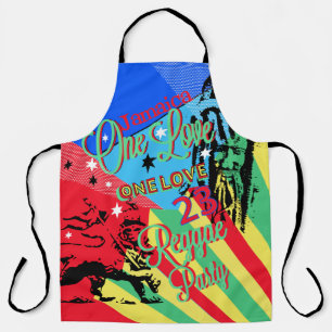 Tablier Apron jamaïcain One Love Reggae Party