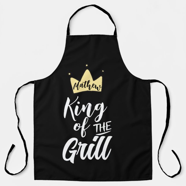 Tablier Apron King of the Grill Chef, Hilarious BBQ Cook (Recto)