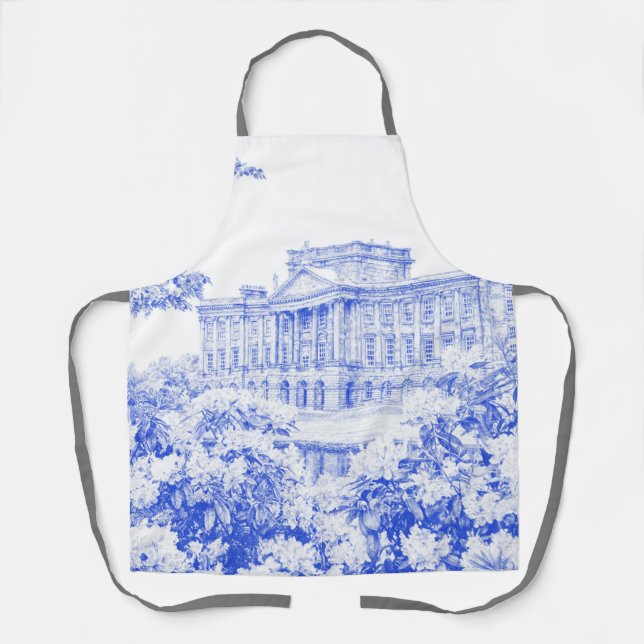 Tablier Apron - "Le terrain de Pemberley" (Bleu) (Recto)