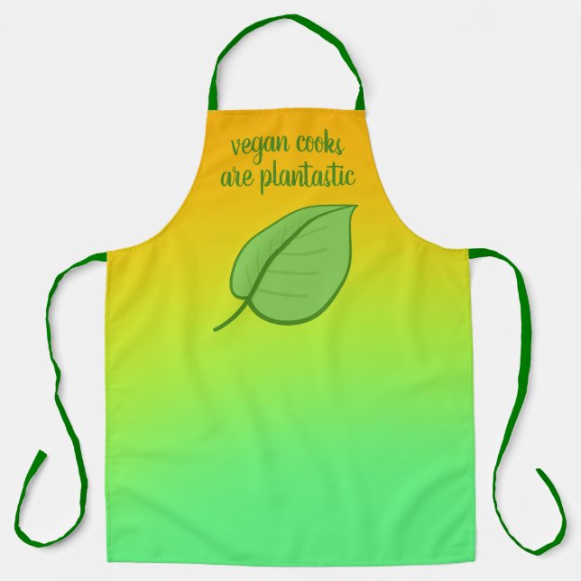 Tablier Apron "Les Cuisiniers Végétaux Sont Plantastiques" (Recto)