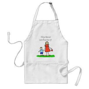 Tablier Apron maman et moi (blond - Noms personnalisés)