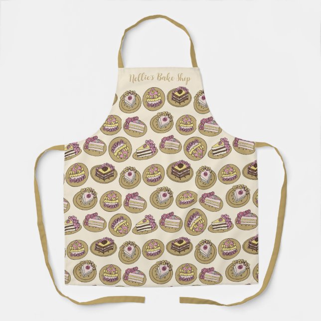 Tablier Apron Motif Baker Cake (Recto)