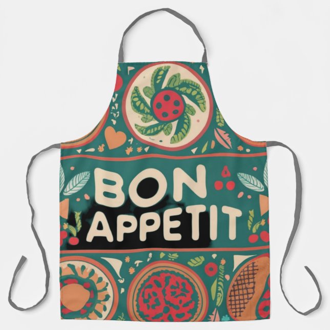 Tablier Apron, motif, bon appétit (Recto)