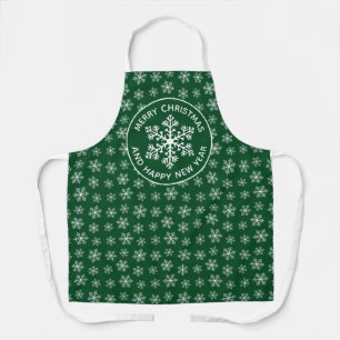 Tablier Apron Motif de flocon vert