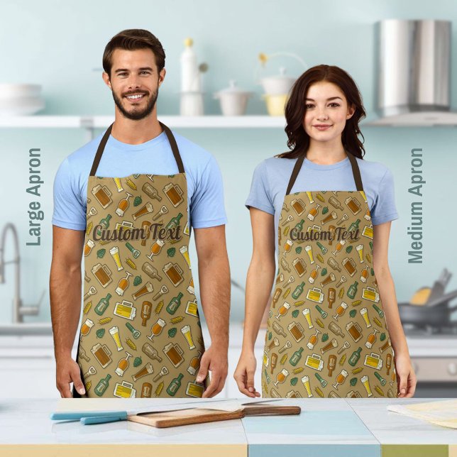 Tablier Apron Motif des icônes de bière (Créateur téléchargé)