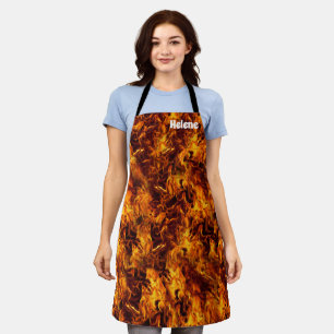 Tablier Apron Motif incendie et flamme