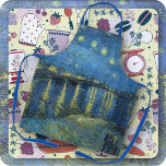 Tablier APRON - Nuit étoilée sur le Rhône - van Gogh<br><div class="desc">Cet espace "All Over Print" présente une belle image de Vincent van Gogh intitulée "Starry Night Over the Rhone" (peinture différente de la "Starry Night" plus familière). Le tablier est disponible en trois tailles : petit, moyen et grand. Il est présenté ici comme un Apron moyen. ► Vous pouvez sélectionner...</div>
