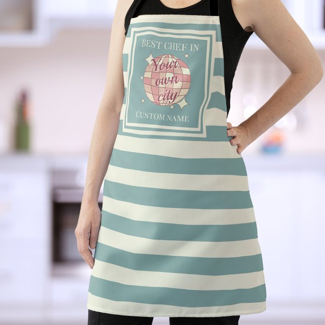 Tablier Apron personnalisable nom de ville chef cuisine (Créateur téléchargé)