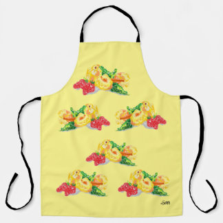 Tablier Apron : Plum japonais avec fraises