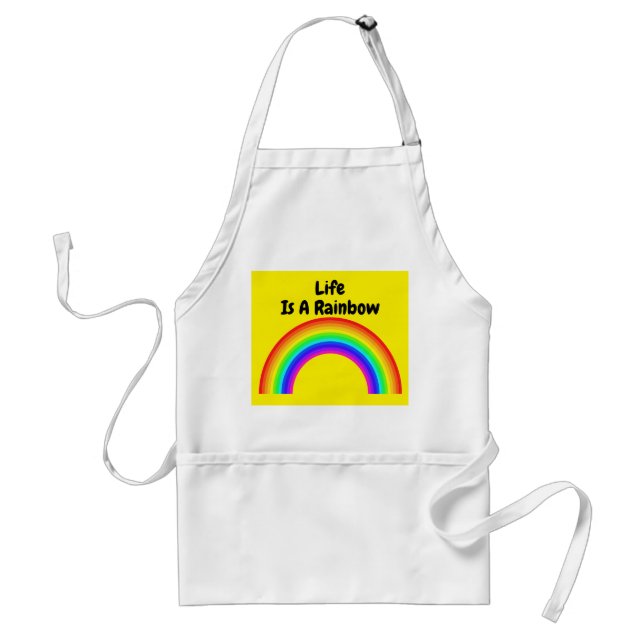 Tablier Apron Rainbow Life Est Un Arc En Ciel (Devant)