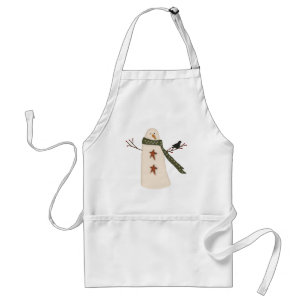 Tablier Apron Snowman Primitif