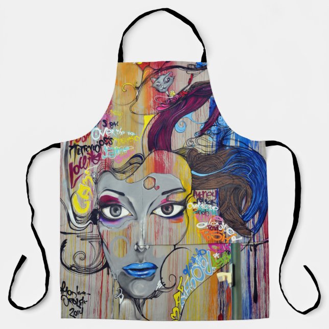 Tablier Apron - Street Art Face Graffiti (Recto)